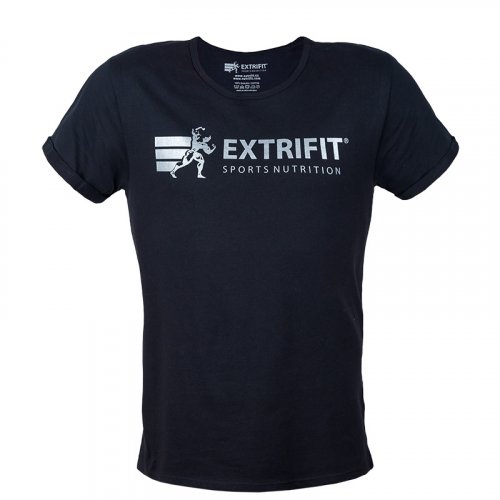 Extrifit Triko 52 černé se stříbrným logem - Velikost : XL