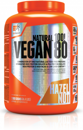 Extrifit Vegan 80 2000 g - Příchuť: oříšek