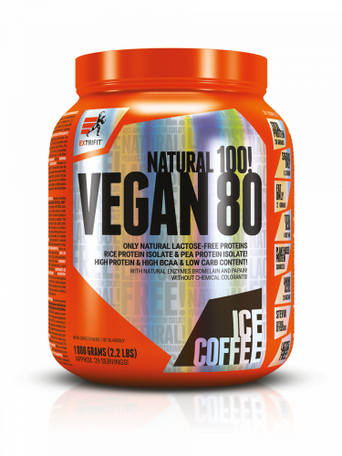 Extrifit Vegan 80 1000 g - Příchuť: ledová káva